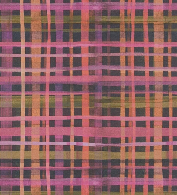 Papel pintado cuadros difuminados pincelada teal - Tinted Weave 684652