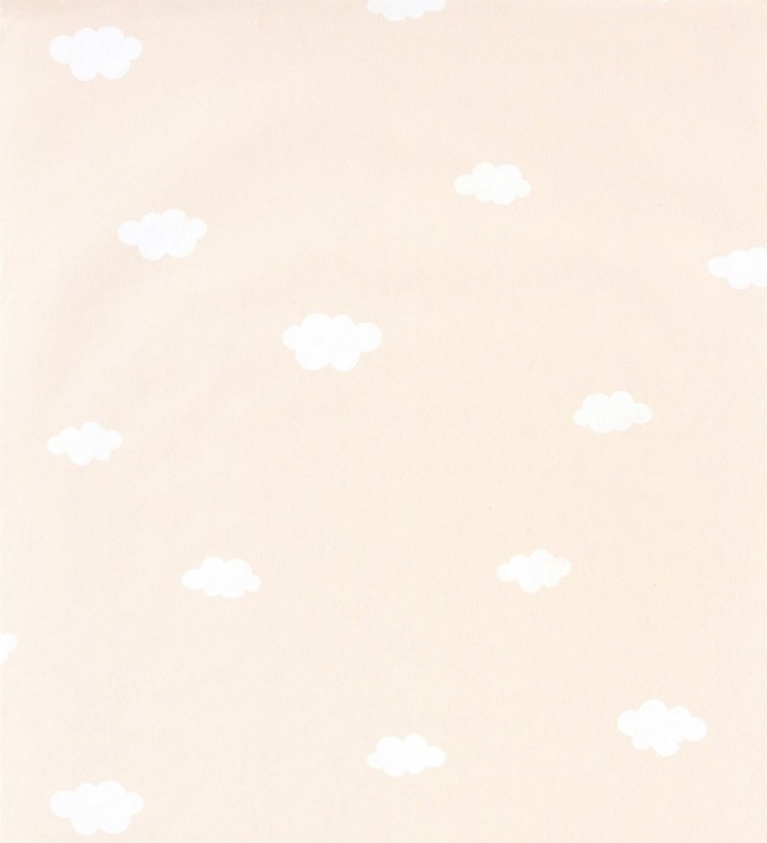 Papel pintado infantil de nubes fondo beige - Kids Clouds 126580