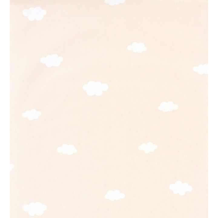 Papel pintado infantil de nubes fondo beige - Kids Clouds 126580
