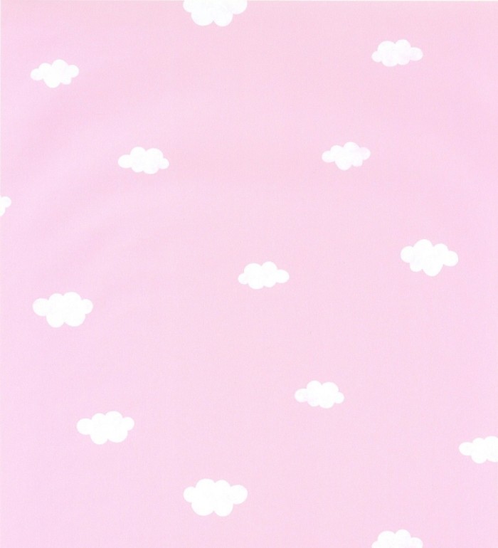 Papel pintado infantil de nubes fondo rosa - Kids Clouds 126581