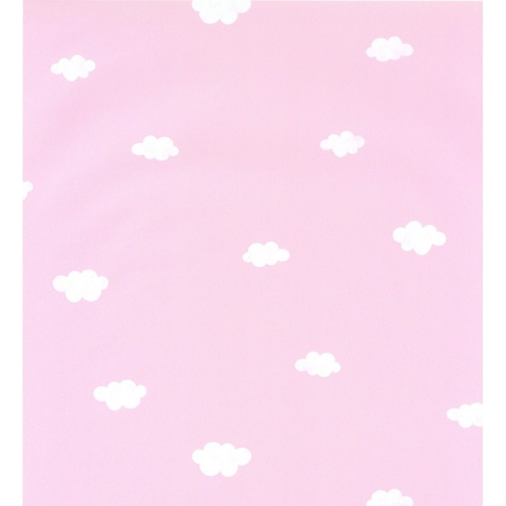 Papel pintado infantil de nubes fondo rosa - Kids Clouds 126581