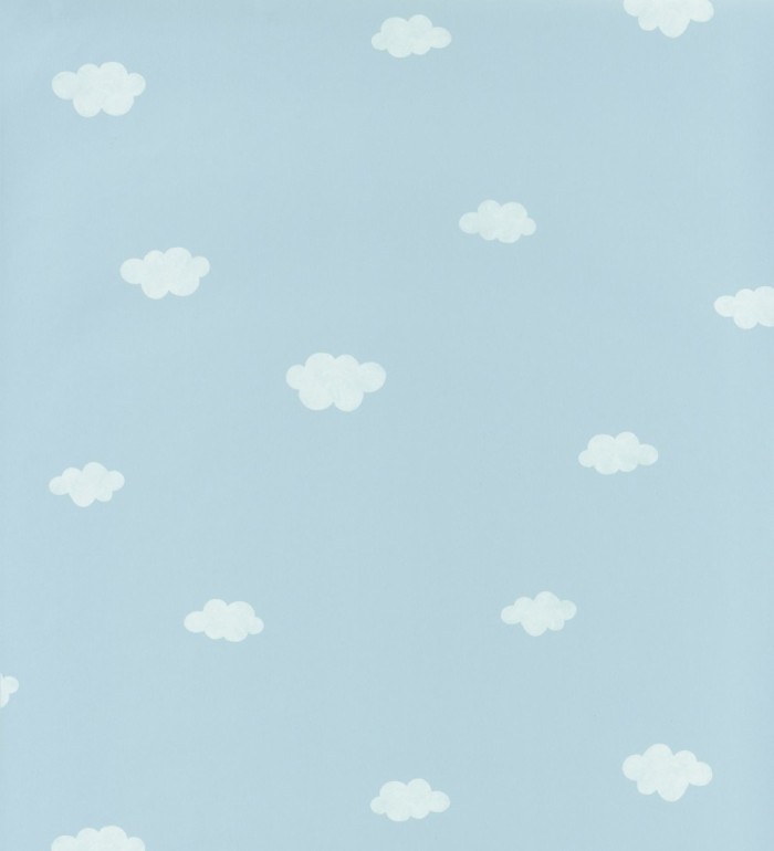 Papel pintado infantil de nubes fondo celeste - Kids Clouds 126582
