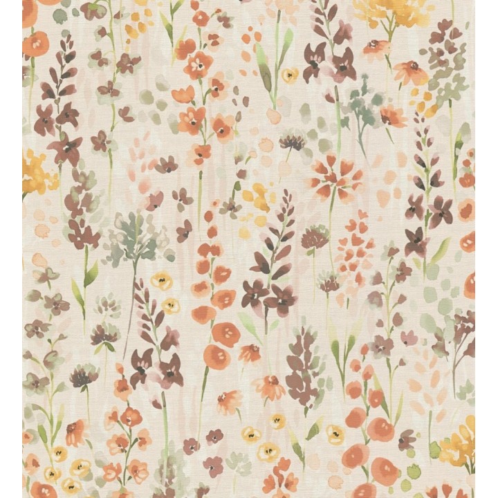 Papel pintado jardín botánico en acuarela texturizado - Vera Meadow 684663