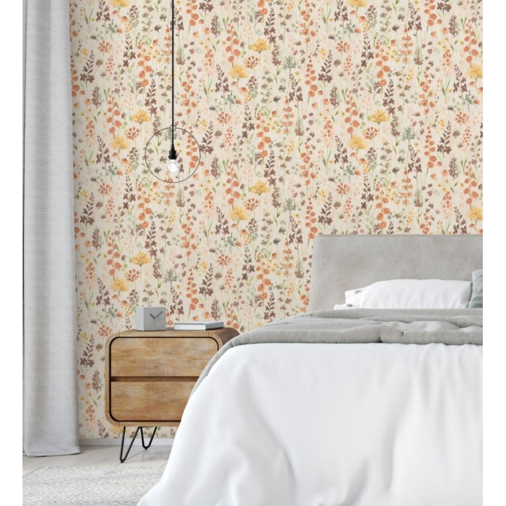 Papel pintado jardín botánico en acuarela texturizado - Vera Meadow 684663