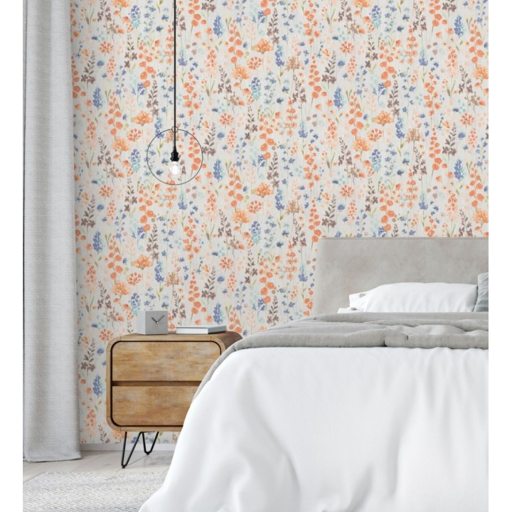 Papel pintado jardín botánico en acuarela texturizado - Vera Meadow 684664