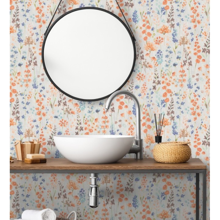 Papel pintado jardín botánico en acuarela texturizado - Vera Meadow 684664