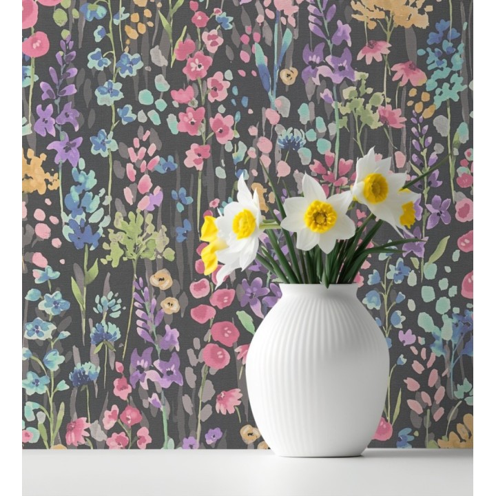 Papel pintado jardín botánico en acuarela texturizado - Vera Meadow 684665