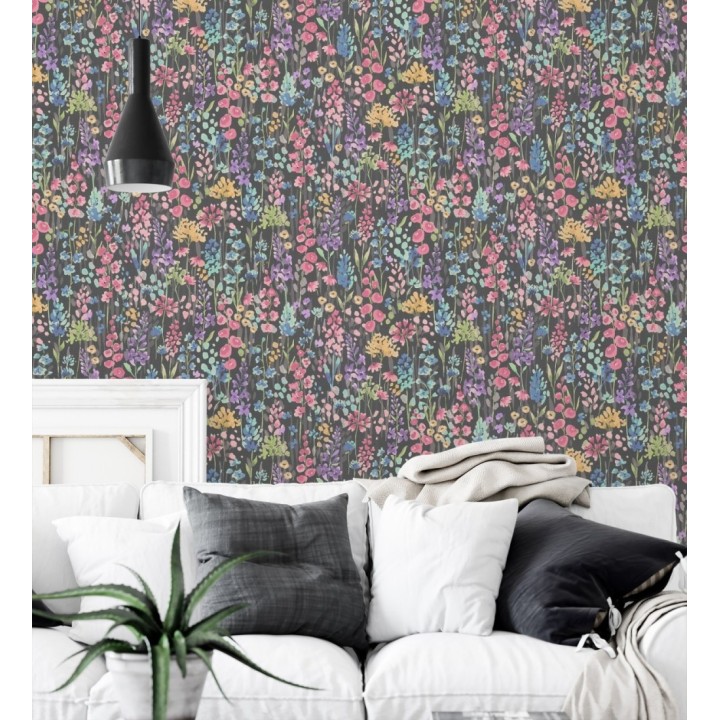 Papel pintado jardín botánico en acuarela texturizado - Vera Meadow 684665