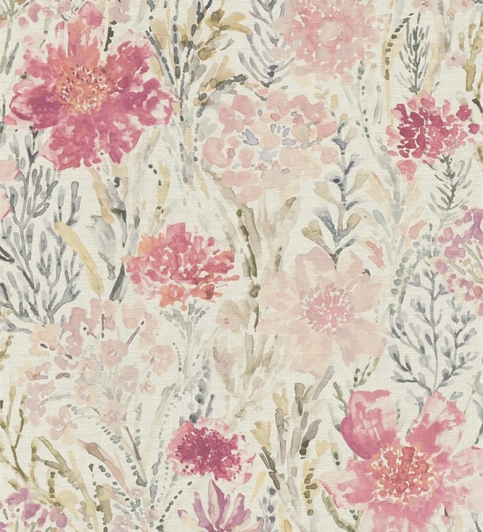 Papel pintado flores silvestres rosa y magenta - Bellerose Atellier 684670