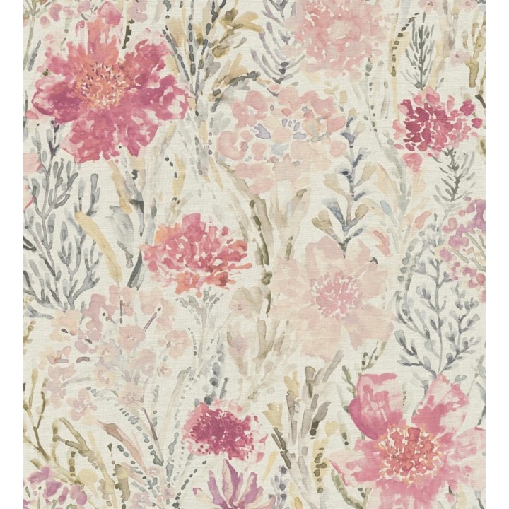 Papel pintado flores silvestres rosa y magenta - Bellerose Atellier 684670