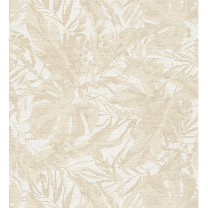 Papel pintado selva beige fondo texturizado blanco - Dorian Jungle 684684