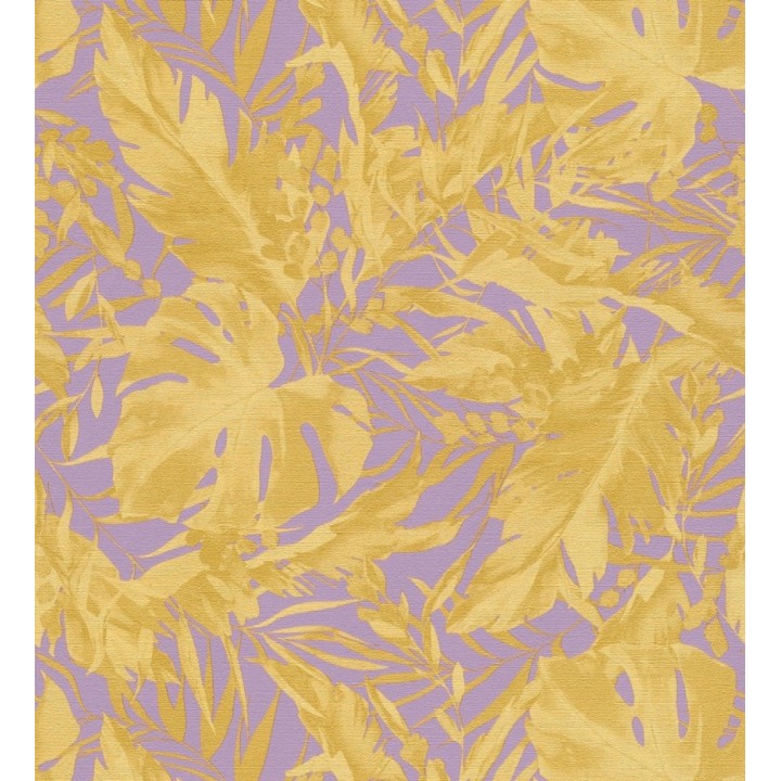 Papel pintado selva dorada fondo texturizado malva - Dorian Jungle 684686