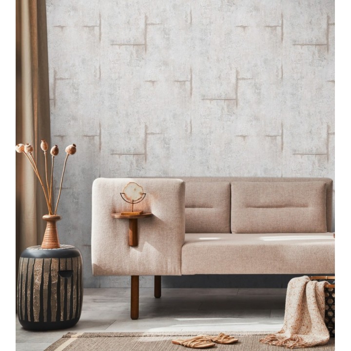 Papel pintado hormigón crudo con marcas de ferralla - Turin Axis 684691