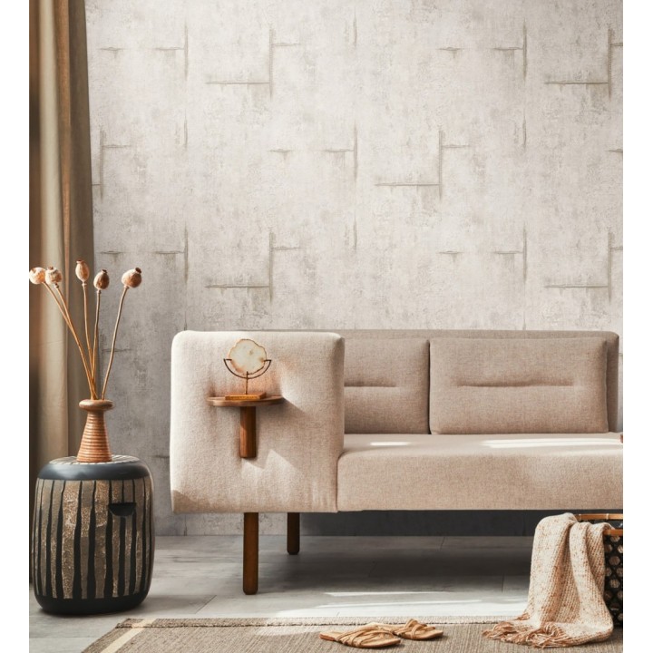 Papel pintado hormigón crudo con marcas de ferralla - Turin Axis 684692