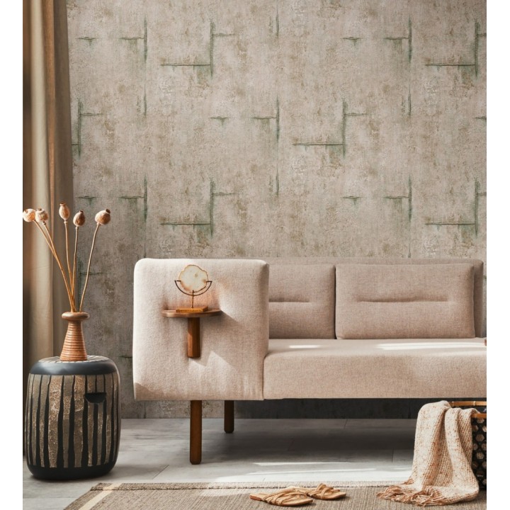 Papel pintado hormigón crudo con marcas de ferralla - Turin Axis 684693