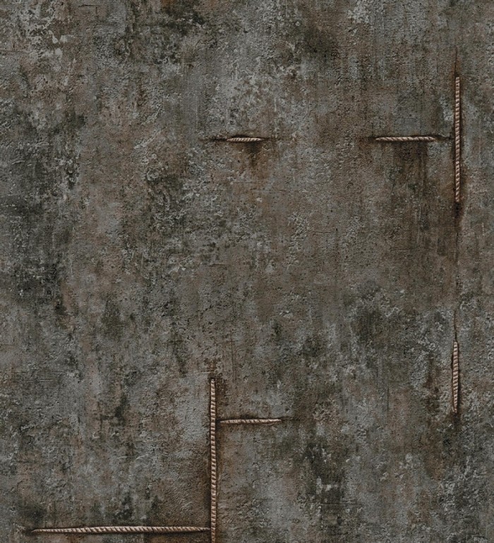 Papel pintado hormigón crudo con marcas de ferralla - Turin Axis 684694