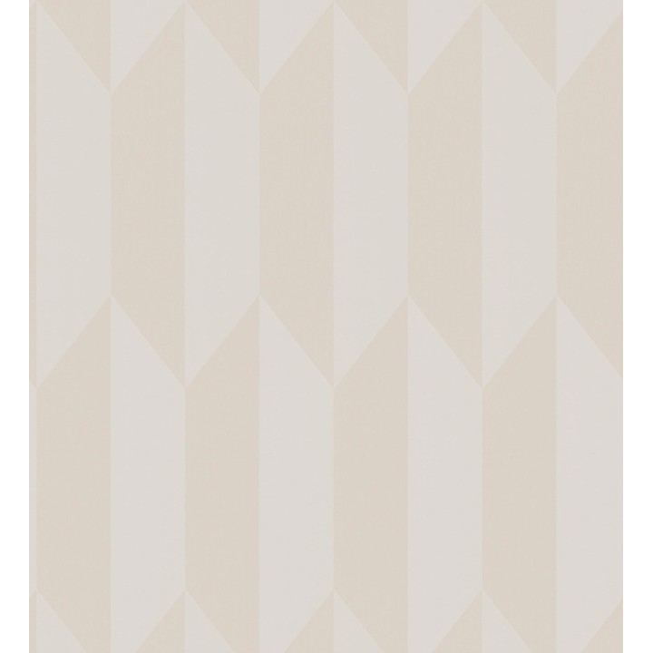 Papel pintado geométrico de prismas metalizados color beige - Rhine Metric 684695