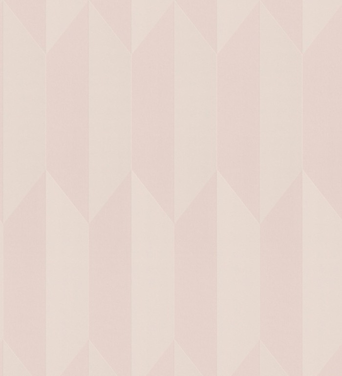 Papel pintado geométrico de prismas metalizados color rosa - Rhine Metric 684696