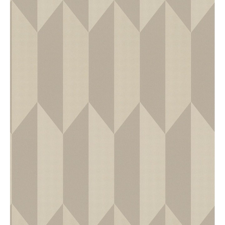 Papel pintado geométrico de prismas metalizados color champagne - Rhine Metric 684699