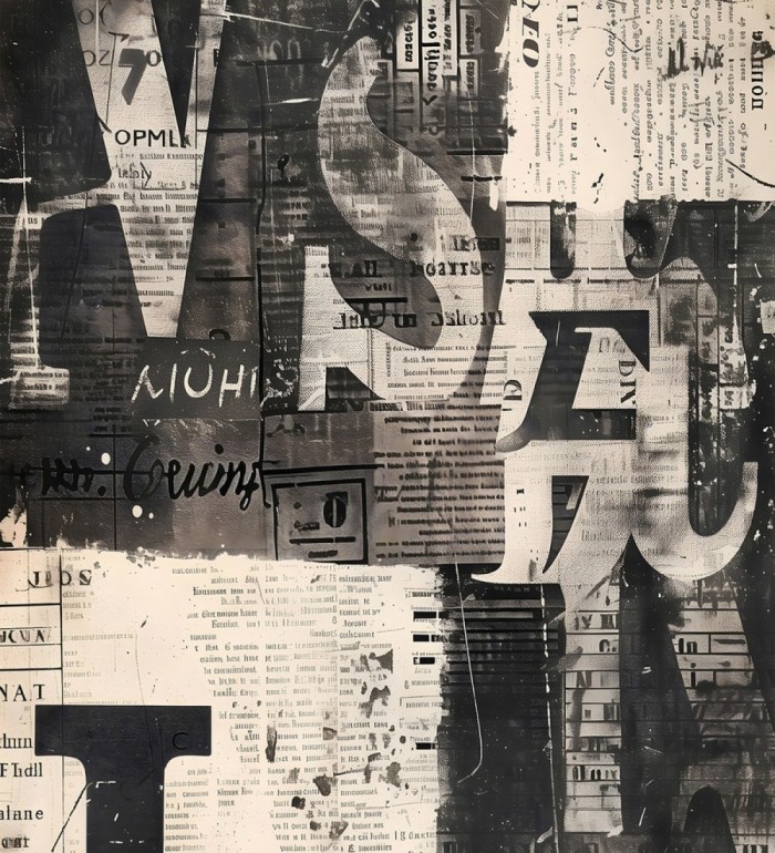 Papel pintado mural estética de prensa clásica con texturas de papel envejecido - Harlem Editorial 684710