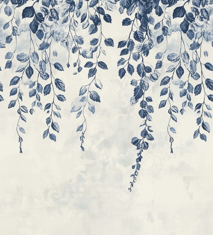 Papel pintado mural textura visual de jardín colgante con aire romántico - Odile Mist 684711