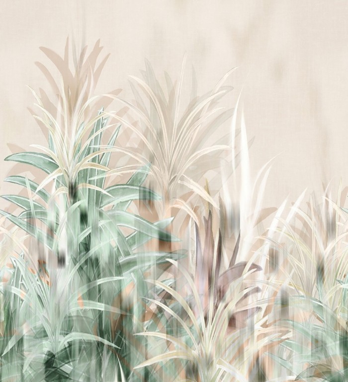 Papel pintado mural de palmeras con efecto difuminado y artístico - Nairobi Palms 684716