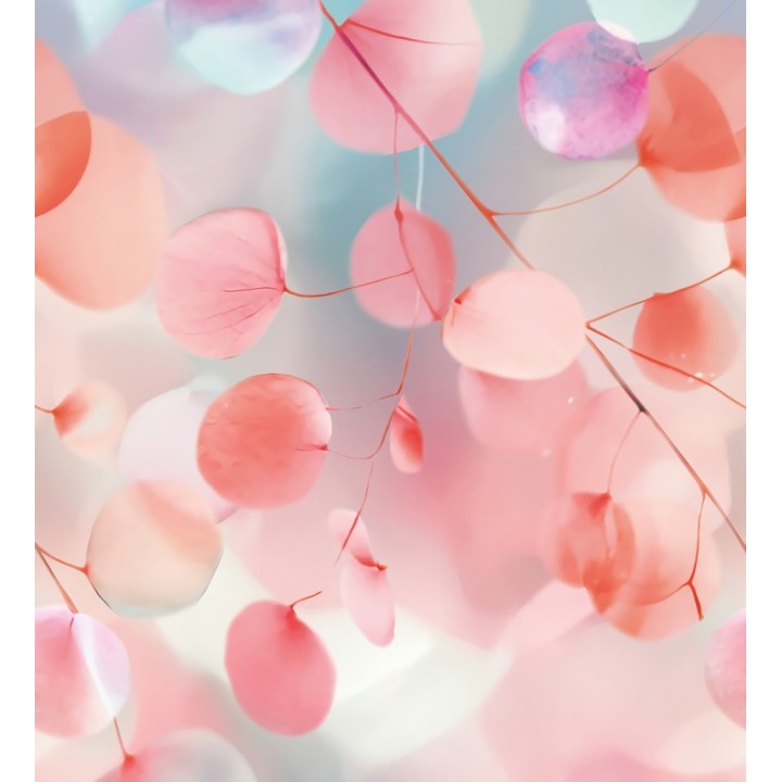 Papel pintado mural estética floral moderna con ramas de eucalipto estilizadas - Osaka Glow 684717