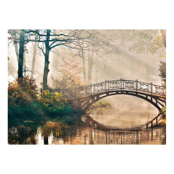 Papel pintado mural naturaleza romántica con puente y niebla - Vareli Canvas 684721
