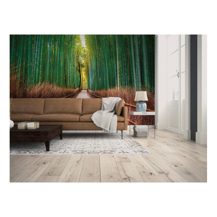 Papel pintado mural bosque de bambú profundo estilo oriental - Odessa Trail 684725