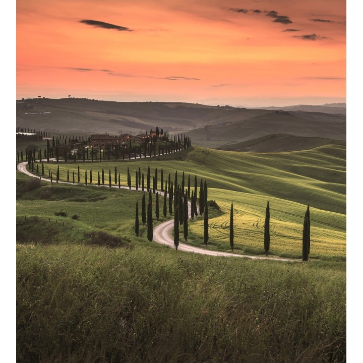 Papel pintado mural horizonte infinito con colores de atardecer - Odessa Trail 684731