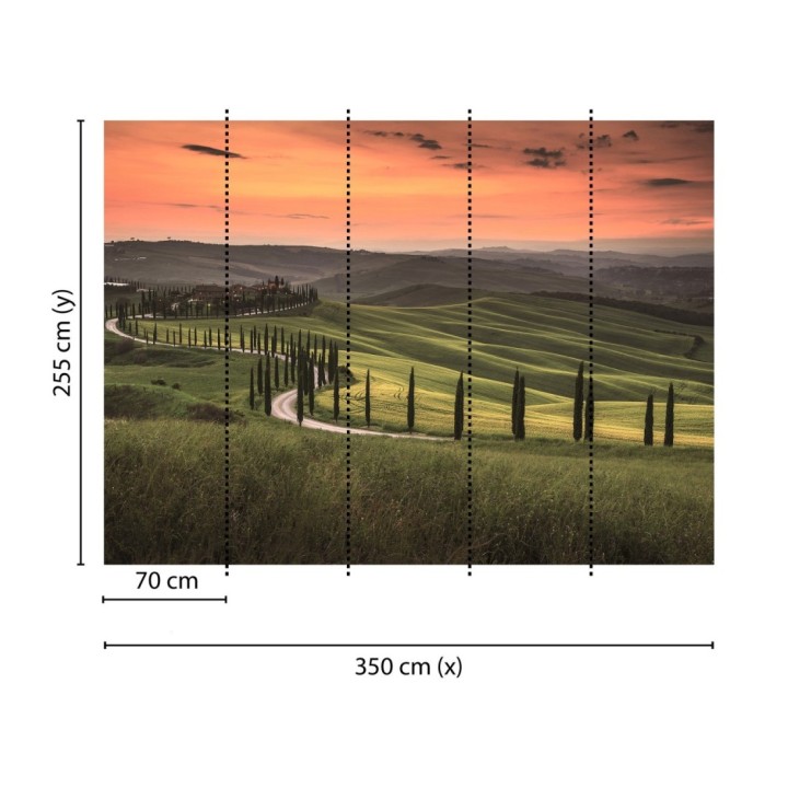 Papel pintado mural horizonte infinito con colores de atardecer - Odessa Trail 684731