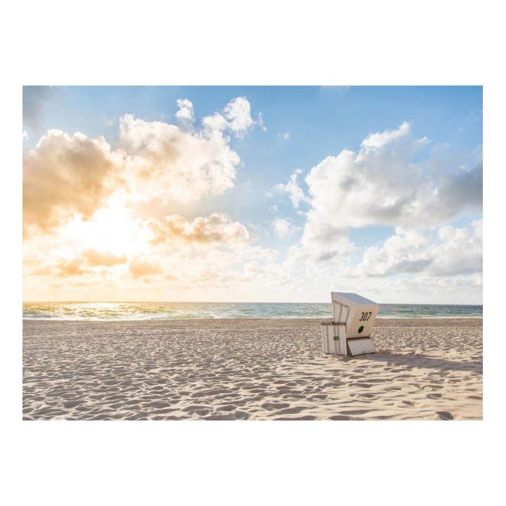 Papel pintado mural paisaje costero con caseta de playa clásica - Olaris Island 684733