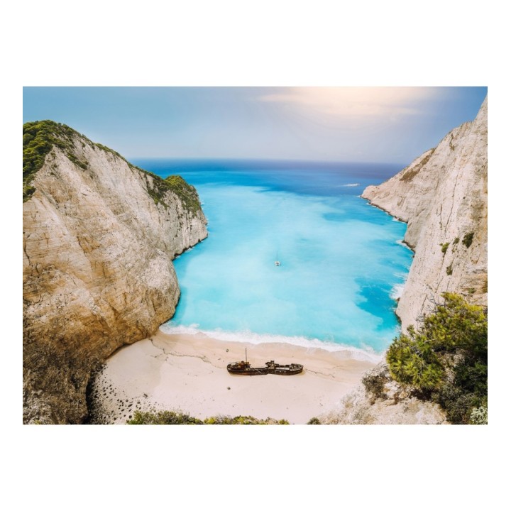 Papel pintado mural vista aérea de playa virgen y mar azul puro - Olaris Island 684735