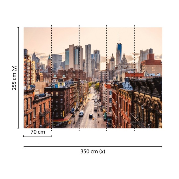 Papel pintado mural arquitectura de Nueva York al caer el sol - Triven Timeless 684738