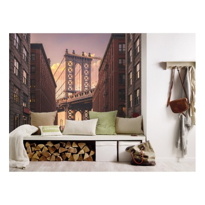 Papel pintado mural vista urbana de Brooklyn con arquitectura clásica  - Triven Timeless 684741