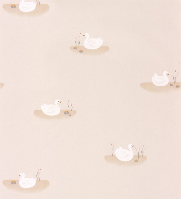 Papel pintado infantil lago de patos - Swan Lake 126606