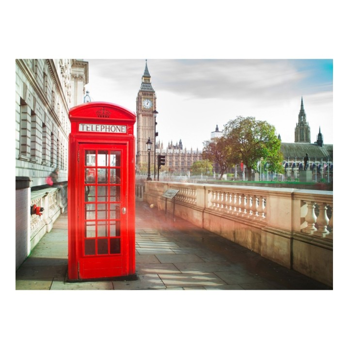 Papel pintado mural Londres cabina roja y Big Ben icónico - Triven Timeless 684743