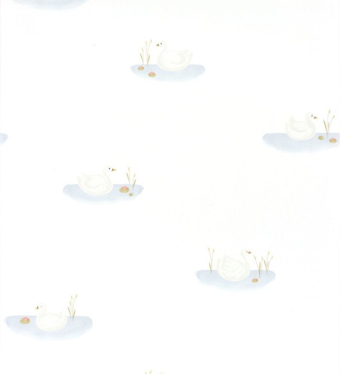 Papel pintado infantil lago de patos - Swan Lake 126608