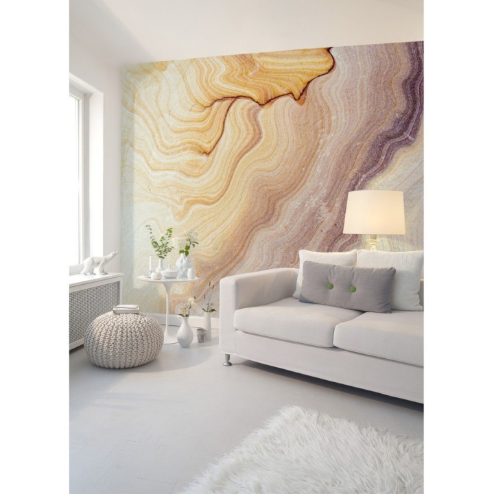 Papel pintado mural con textura de piedra arenisca en tonos cálidos - Kaelis Matter 684759