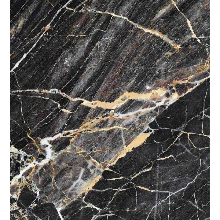 Papel pintado mural de mármol negro con vetas doradas y blancas - Kaelis Matter 684764