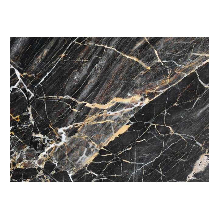 Papel pintado mural de mármol negro con vetas doradas y blancas - Kaelis Matter 684764