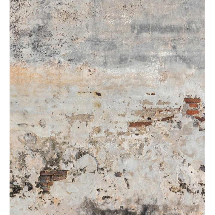 Papel pintado mural de pared de hormigón desgastado con ladrillo visto - Draxen Foundry 684765