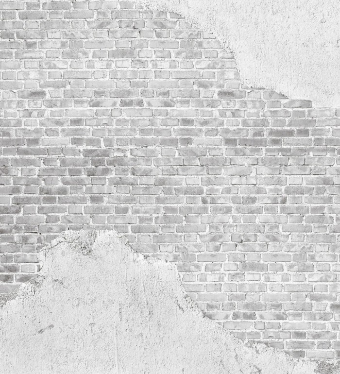 Papel pintado mural de muro de ladrillos con efectos de yeso desconchado - Draxen Foundry 684768