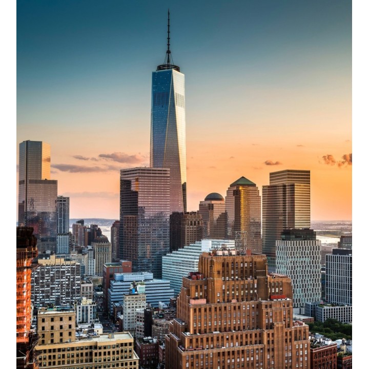 Papel pintado mural centro financiero de Manhattan con luz suave - Triven Timeless 684776