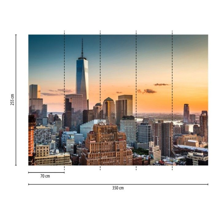 Papel pintado mural centro financiero de Manhattan con luz suave - Triven Timeless 684776