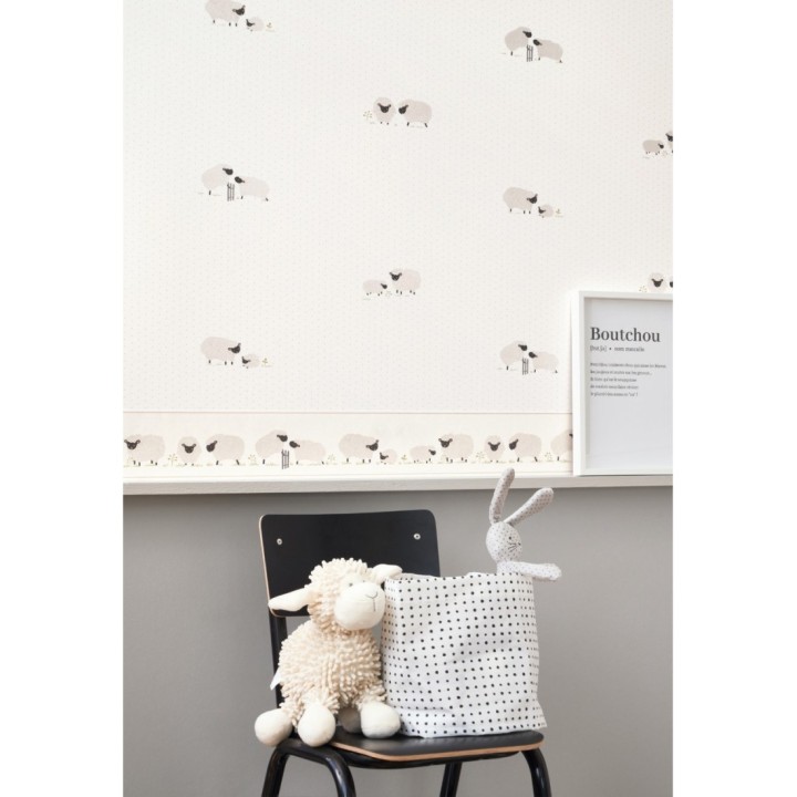 Papel pintado infantil de ovejas - Sheep Friends 126620