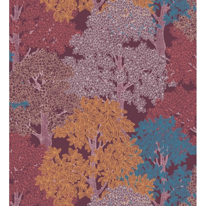 Papel pintado de árboles modernos con ilustración artística - Kavya Grove 684799