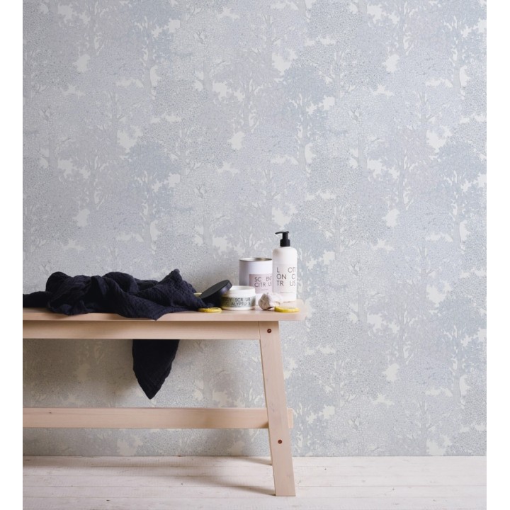 Papel pintado de árboles modernos con ilustración artística - Kavya Grove 684802