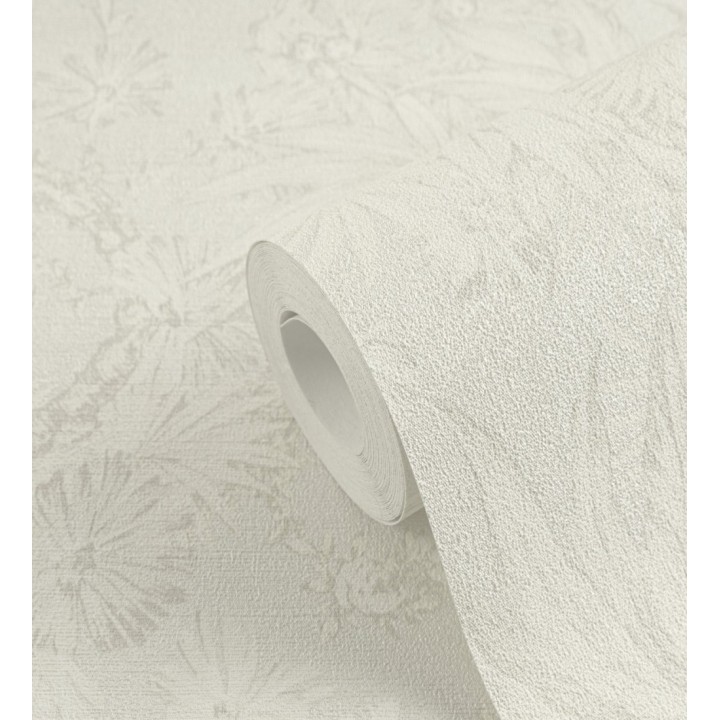 Papel pintado selva sepia elegante fondo blanco roto texturizado - Hanoi Botanic 684817