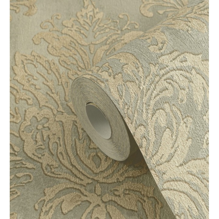 Papel pintado barroco elegante pátina tonos oro - Lombardy Status 684823